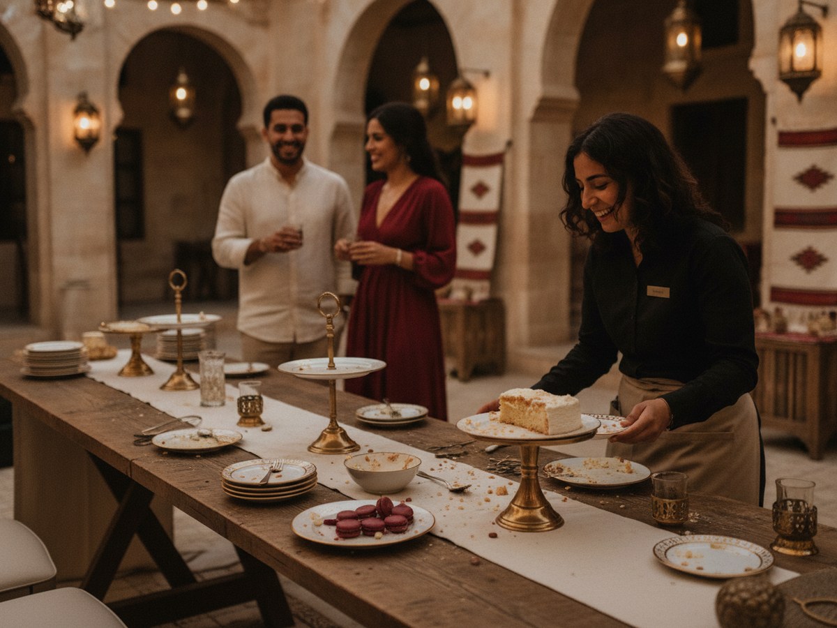 The same dessert table happily devoured after the event