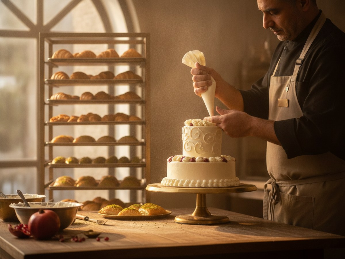 The Cake Shop pastry team at work in the bakery kitchen